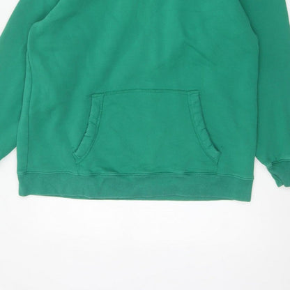 Social Tourist Teens Green S Pullover Hoodie Embroidered Logo