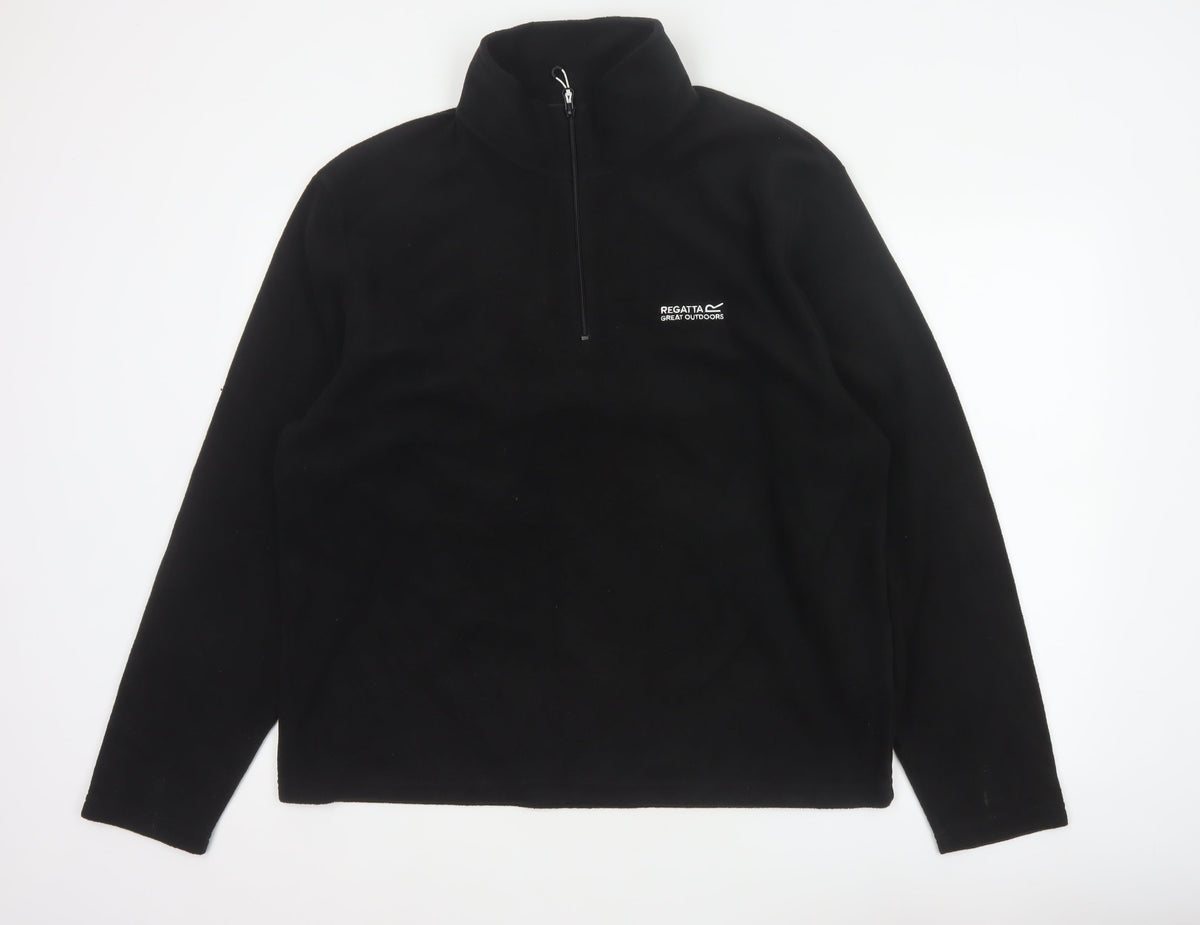Regatta Men's Black XL 1/4 Zip Fleece Sweatshirt Outdoor