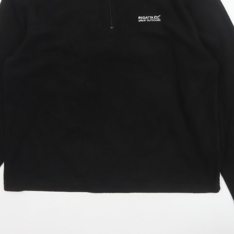 Regatta Men's Black XL 1/4 Zip Fleece Sweatshirt Outdoor