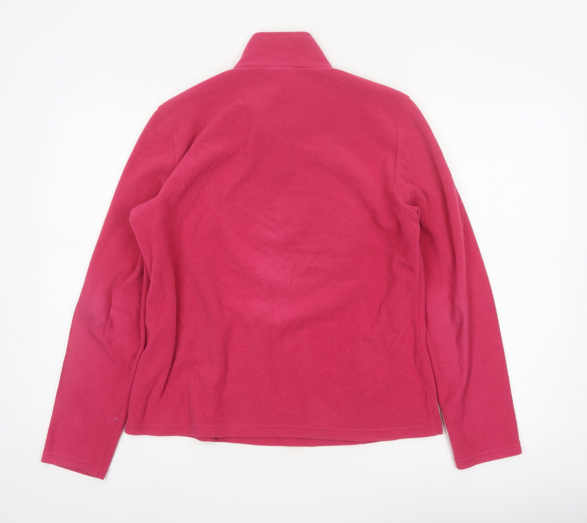 Jack Wolfskin Women’s Pink UK 16 Quarter Zip Fleece Sweatshirt