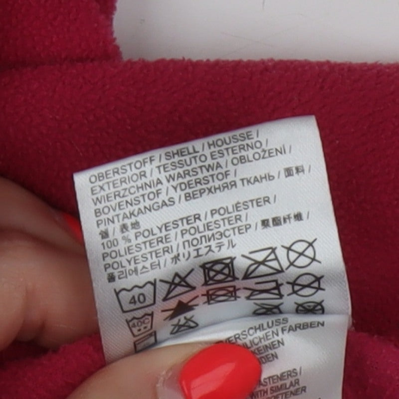 Jack Wolfskin Women’s Pink UK 16 Quarter Zip Fleece Sweatshirt