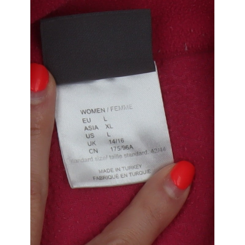 Jack Wolfskin Women’s Pink UK 16 Quarter Zip Fleece Sweatshirt