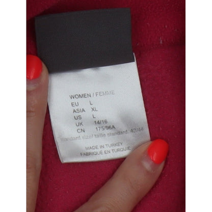 Jack Wolfskin Women’s Pink UK 16 Quarter Zip Fleece Sweatshirt