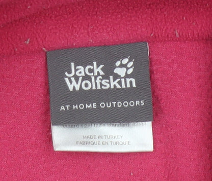 Jack Wolfskin Women’s Pink UK 16 Quarter Zip Fleece Sweatshirt