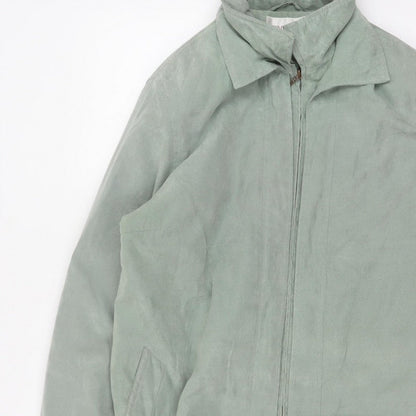 EWM Women’s Green Size 20 Hooded Long Zip Jacket Lined Casual