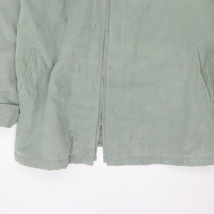 EWM Women’s Green Size 20 Hooded Long Zip Jacket Lined Casual