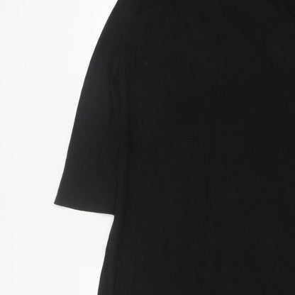 Marks and Spencer Women Black UK 14 Long Sleeve Stretch Maxi Dress