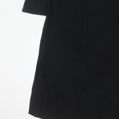 Marks and Spencer Women Black UK 14 Long Sleeve Stretch Maxi Dress
