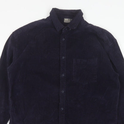 ASOS Men’s Navy Blue S Corduroy Button-Down Long Sleeve Shirt