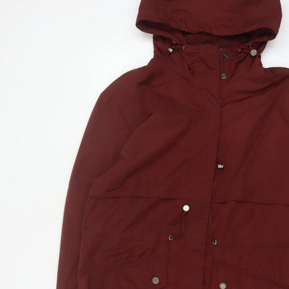 M&S Autograph Women Red UK 16 Hooded Parka Coat Lined