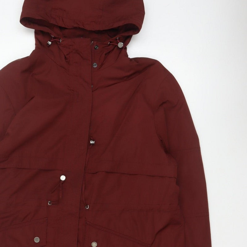 M&S Autograph Women Red UK 16 Hooded Parka Coat Lined