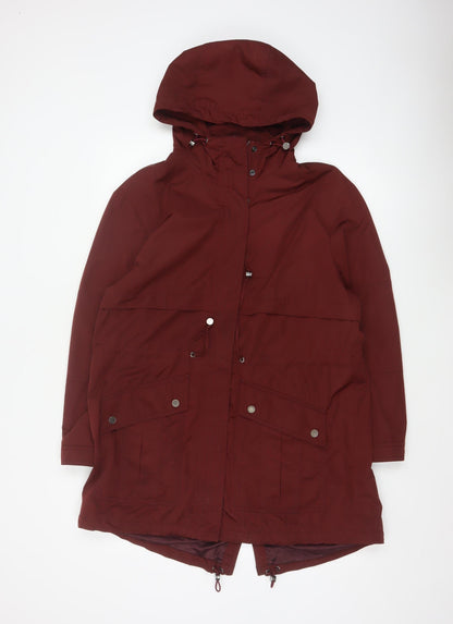 M&S Autograph Women Red UK 16 Hooded Parka Coat Lined