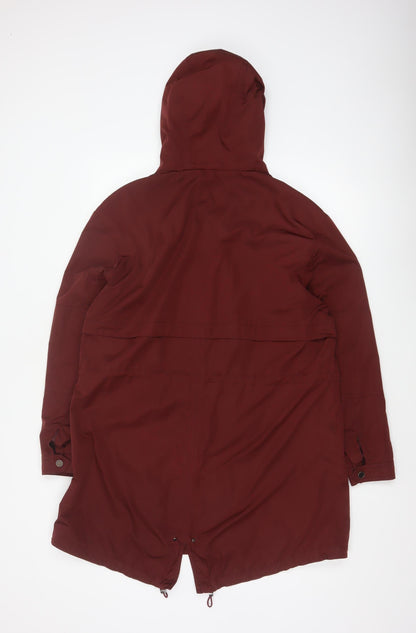 M&S Autograph Women Red UK 16 Hooded Parka Coat Lined