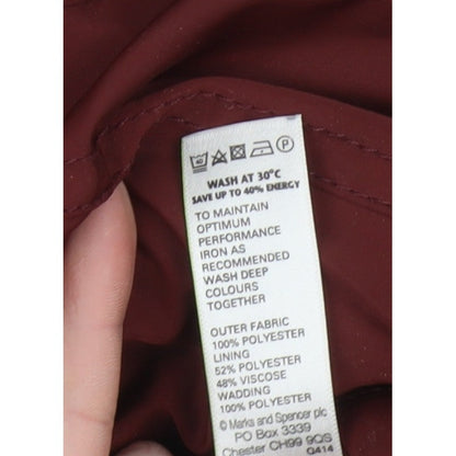 M&S Autograph Women Red UK 16 Hooded Parka Coat Lined