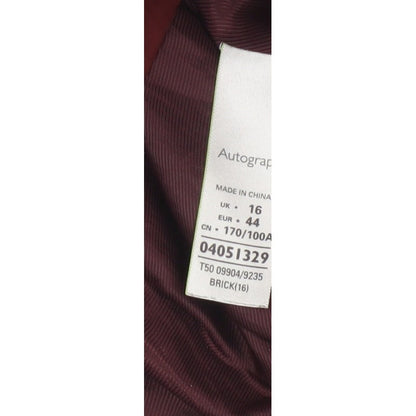 M&S Autograph Women Red UK 16 Hooded Parka Coat Lined