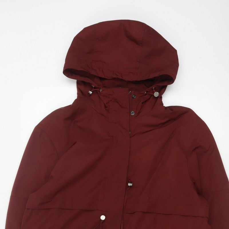 M&S Autograph Women Red UK 16 Hooded Parka Coat Lined