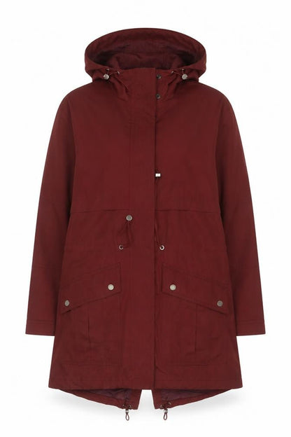 M&S Autograph Women Red UK 16 Hooded Parka Coat Lined