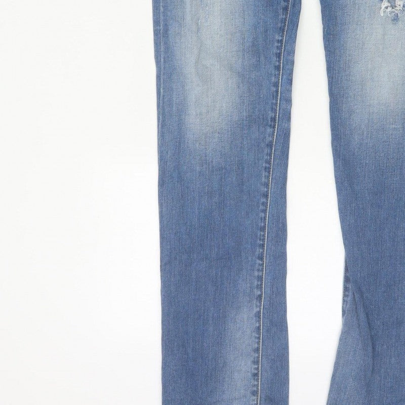 every.day.counts Men's Blue 29 Straight Distressed Stretch Jeans
