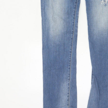 every.day.counts Men's Blue 29 Straight Distressed Stretch Jeans