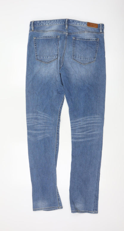 every.day.counts Men's Blue 29 Straight Distressed Stretch Jeans