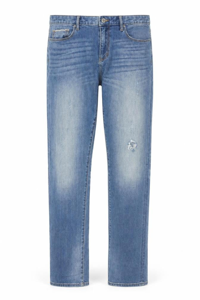 every.day.counts Men's Blue 29 Straight Distressed Stretch Jeans