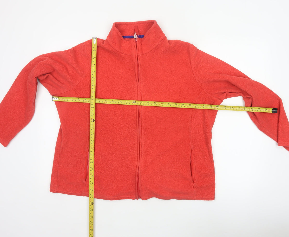Marks & Spencer Women’s Red UK 20 Fleece Full Zip Basic Jacket