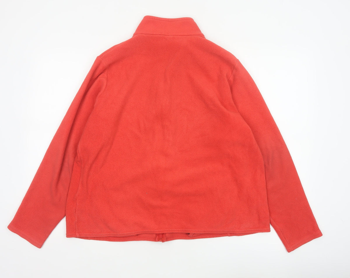 Marks & Spencer Women’s Red UK 20 Fleece Full Zip Basic Jacket