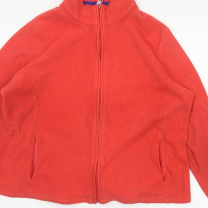 Marks & Spencer Women’s Red UK 20 Fleece Full Zip Basic Jacket