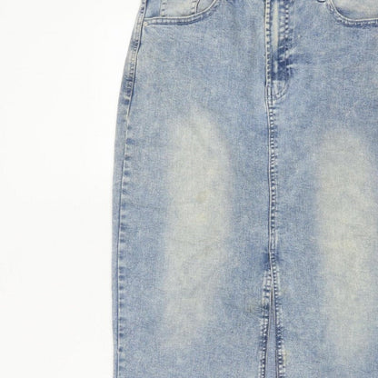 Beloved Woman Women Blue M Denim Straight Pencil Long Skirt