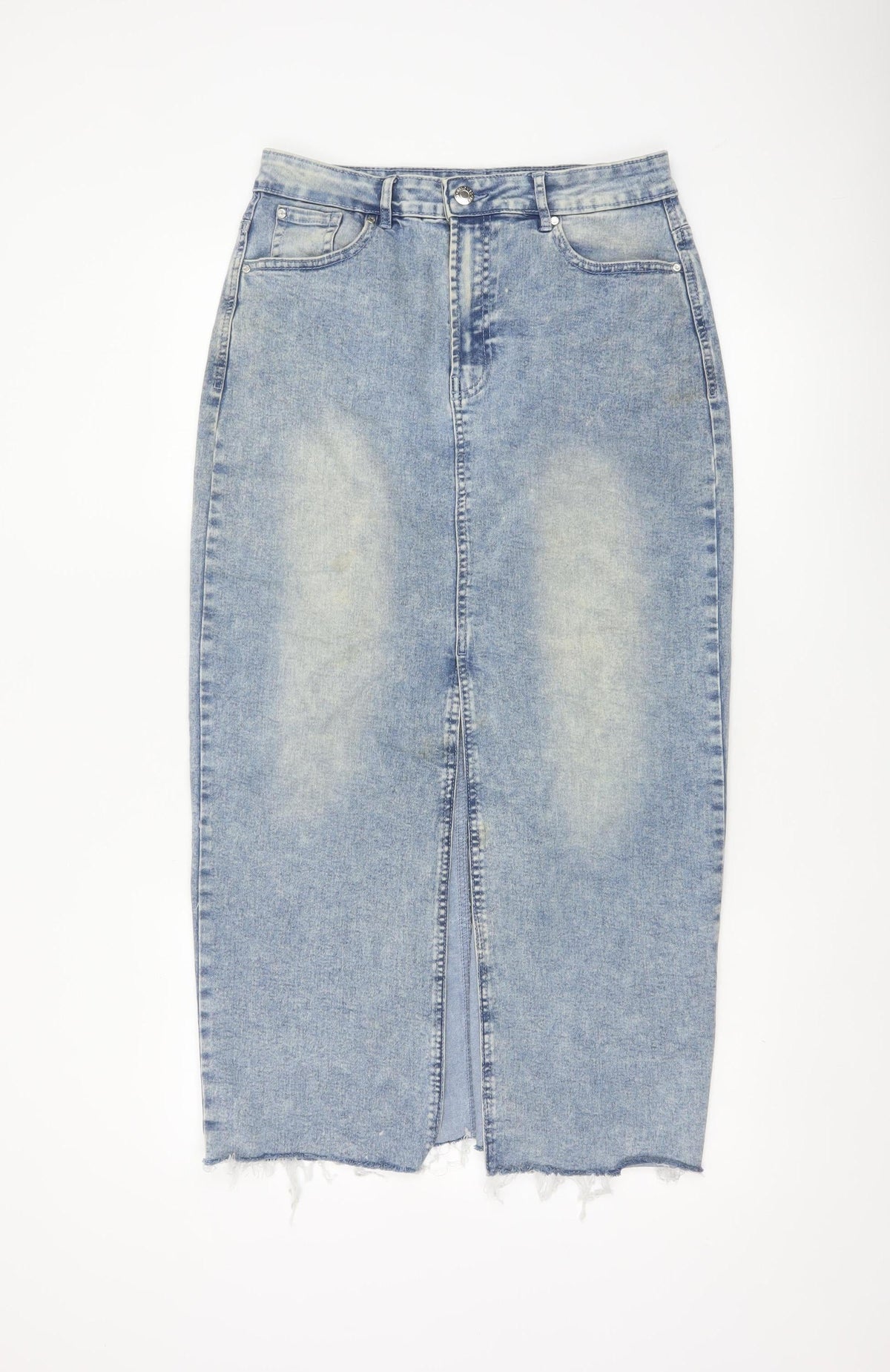 Beloved Woman Women Blue M Denim Straight Pencil Long Skirt