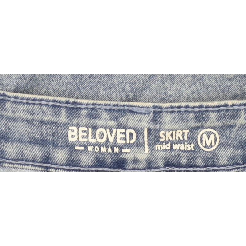 Beloved Woman Women Blue M Denim Straight Pencil Long Skirt