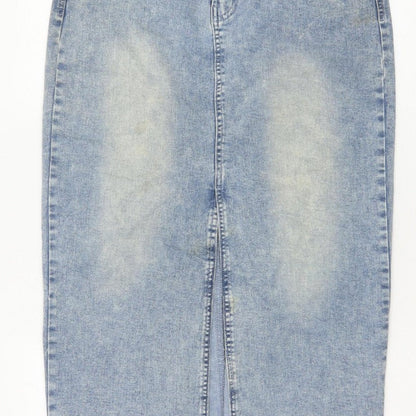 Beloved Woman Women Blue M Denim Straight Pencil Long Skirt