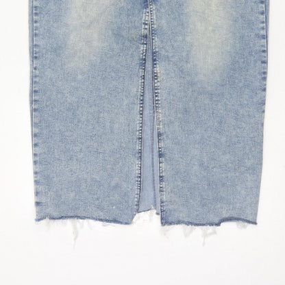 Beloved Woman Women Blue M Denim Straight Pencil Long Skirt