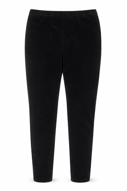 White Stuff Women Black UK 16R Velour Stretch Skinny Leggings Trousers