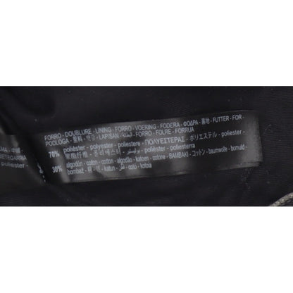 Zara Men Black Denim Jacket M Beige Collar Button Front Workwear