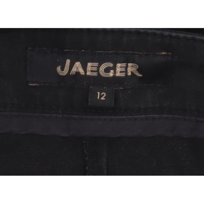Jaeger Women’s Black Size 12 Straight Leg Sailor Button Trousers