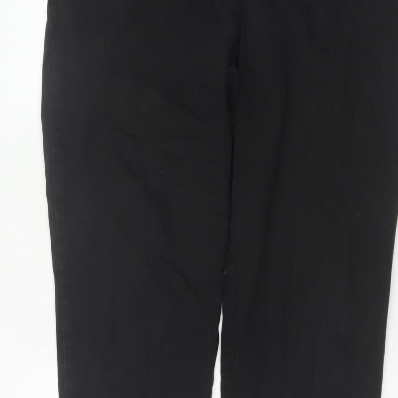 Jaeger Women’s Black Size 12 Straight Leg Sailor Button Trousers
