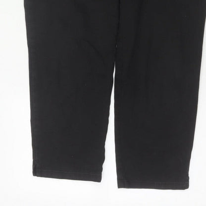 Jaeger Women’s Black Size 12 Straight Leg Sailor Button Trousers