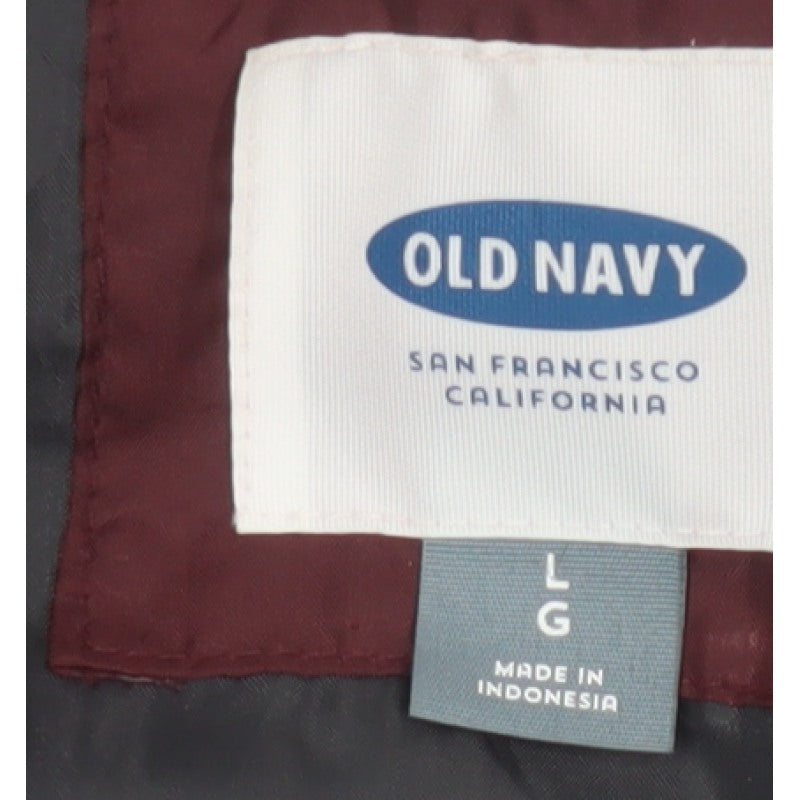 Old Navy Men’s Navy Blue L Puffer Gilet Bodywarmer Zip Padded