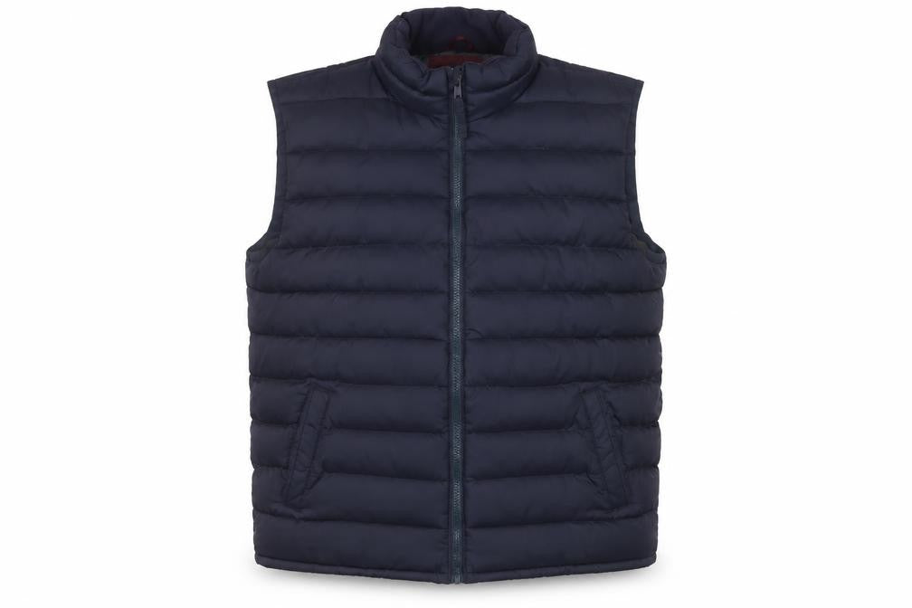 Old Navy Men’s Navy Blue L Puffer Gilet Bodywarmer Zip Padded