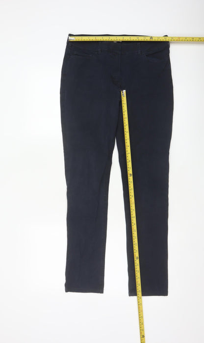 Hobbs Women Blue UK 10 Skinny Stretch Jegging Trousers Pockets