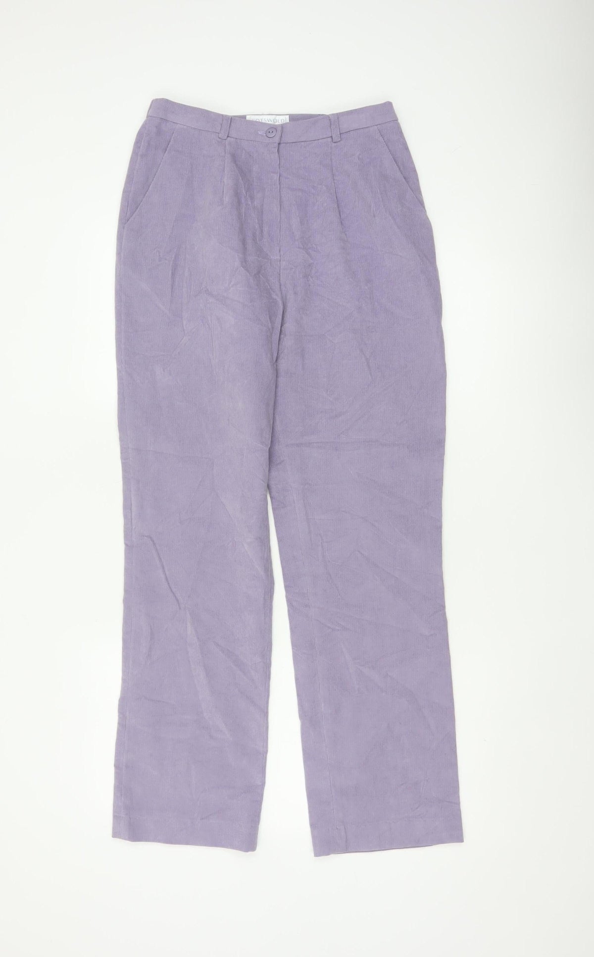 Cotswold Collections Women’s Purple Size 10 Corduroy Straight Trousers