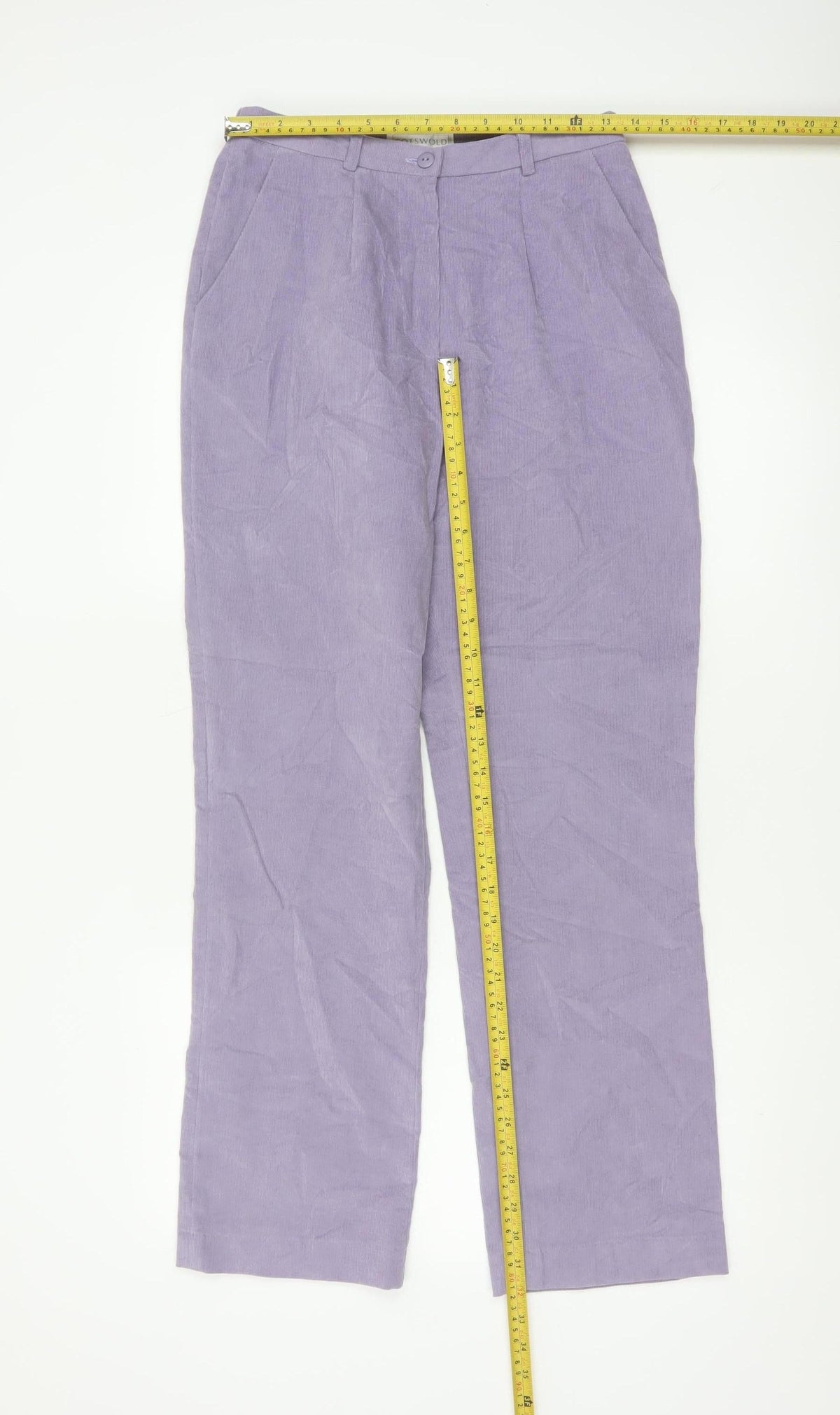 Cotswold Collections Women’s Purple Size 10 Corduroy Straight Trousers