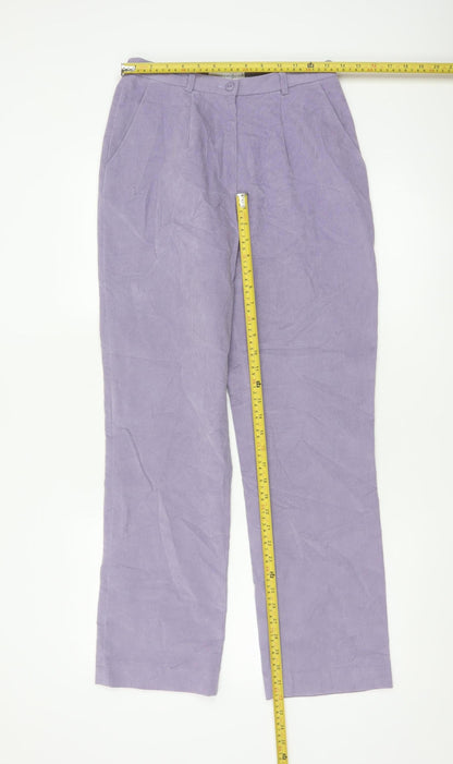 Cotswold Collections Women’s Purple Size 10 Corduroy Straight Trousers