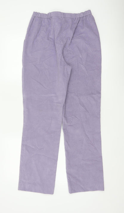 Cotswold Collections Women’s Purple Size 10 Corduroy Straight Trousers