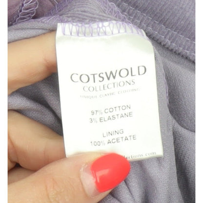 Cotswold Collections Women’s Purple Size 10 Corduroy Straight Trousers