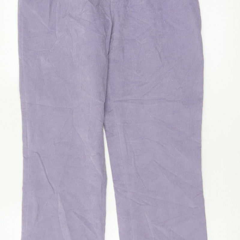 Cotswold Collections Women’s Purple Size 10 Corduroy Straight Trousers