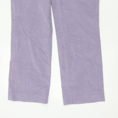 Cotswold Collections Women’s Purple Size 10 Corduroy Straight Trousers