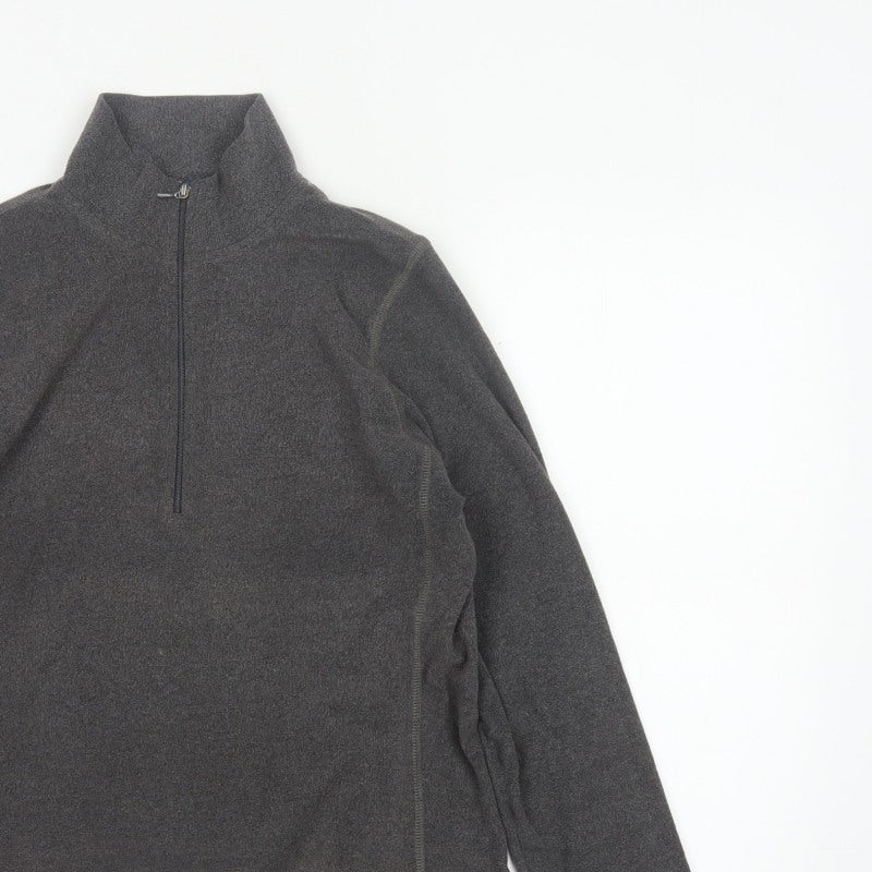 GAP Women Grey M Fleece 1/2 Zip Pullover Sweatshirt
