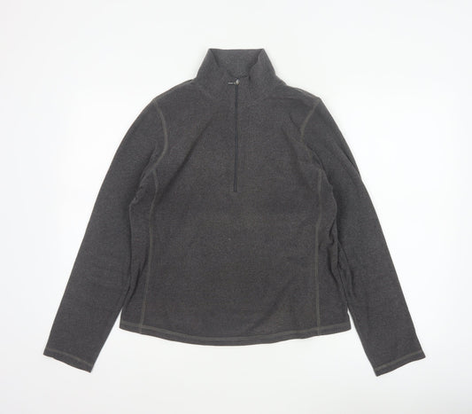 GAP Women Grey M Fleece 1/2 Zip Pullover Sweatshirt